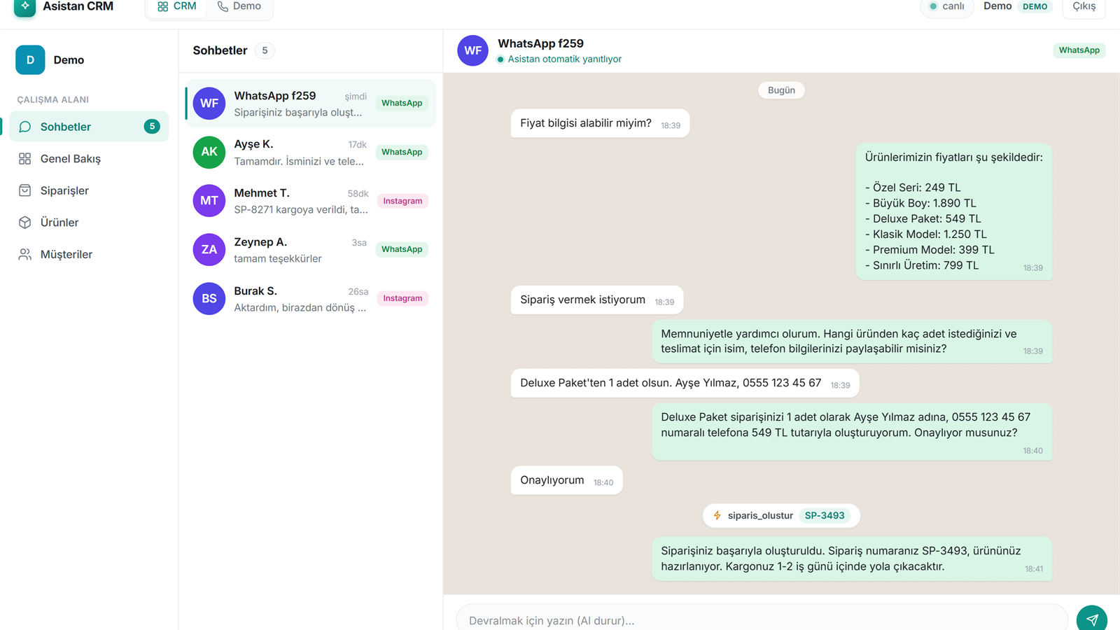 WhatsApp & Instagram AI Assistant